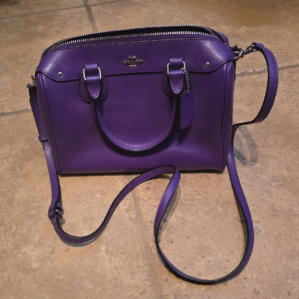 Purple Leather Handbag